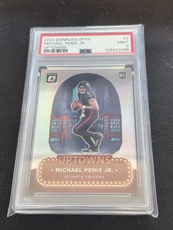 Michael Penix Jr Uptown RC Grade 9 PSA