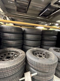 205/75R15 Tire on 5-Lug Rim