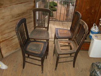 Antique wooden chairs