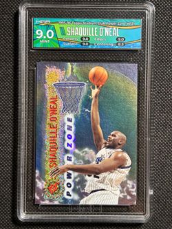 1995-96 Topps Stadium Club Power Zone Shaquille O'Neal HOF HGA 9 MINT Orlando Magic HOF