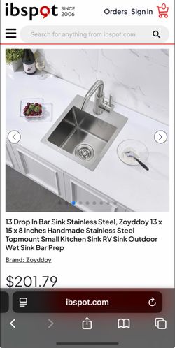 Outdoor bar sink