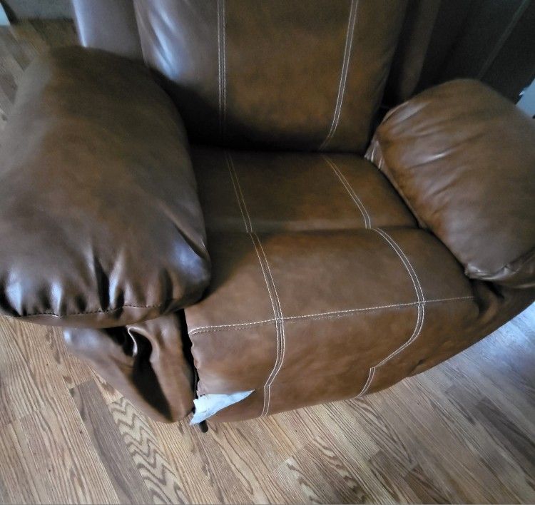 Faux Leather Recliner Heat, Massager 