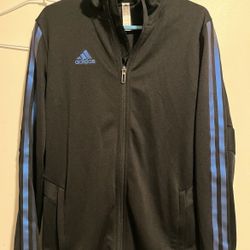 Adidas Jacket Black With Blue XS