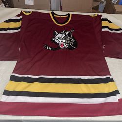 Nwot Chicago Wolves Ihl Starter NHL Jersey Red Mens Large Clean Vintage New 90s