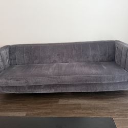 Z Gallerie Sofa & Armchair Set – Deep Gray Velvet