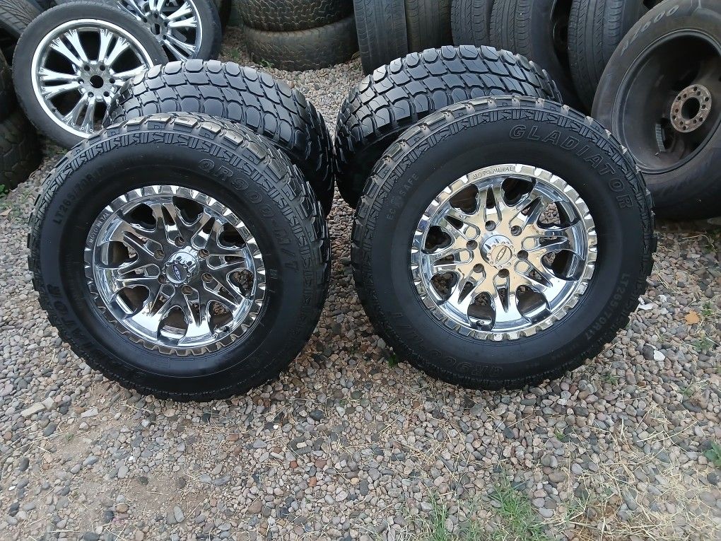 MOTO METAL RIMS LT265/70R17...6 LUGS FIT TOYOTA TACOMA NISSAN XTERRA NISSAN IZUSO RODEO NISSAN FRONTIER NISSAN PATHFINDER