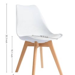 Sweetcrispy Mid-Century Modern Dining Chair, Plastic Shell Lounge Chair for Kitchen, Dining Room, Bedroom, Living Room, 