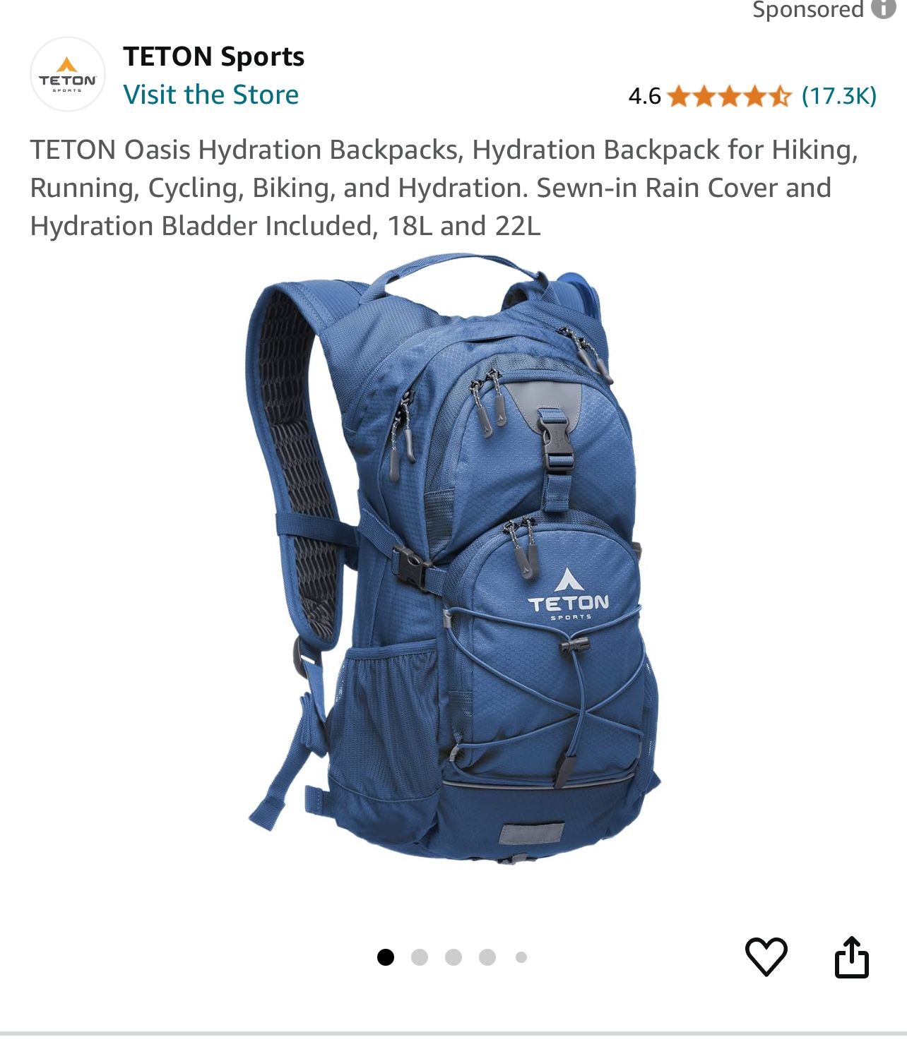 TETON Oasis 18 Hydration Backpack