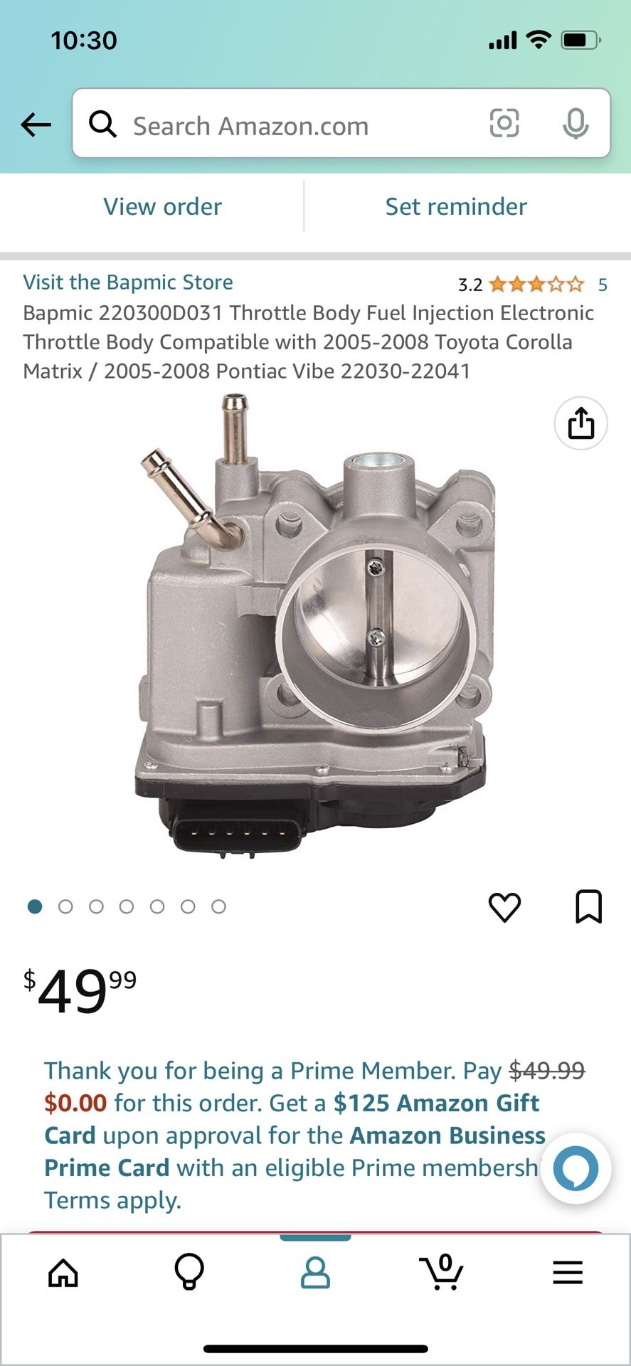 Throttle Body Toyota Matrix Corolla Pontiac Vine