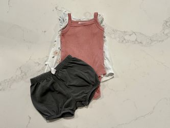 FIRSTS by Petit Lem Marguerites 3pcs Bodysuit 6-9 more 