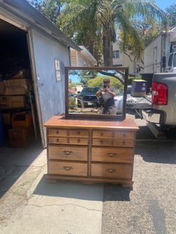 Dresser with mirror