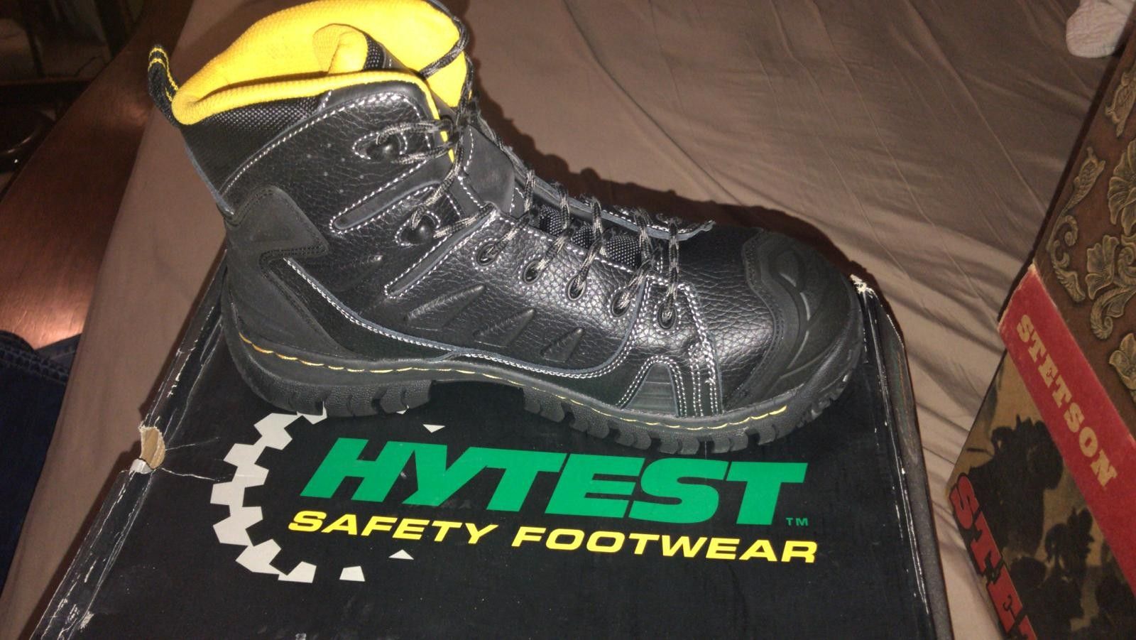 HyTest Safety Steel toe boots ( NEW) Mens