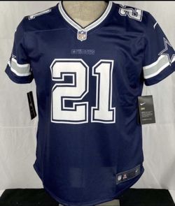 Nike Dallas Cowboys Zeke Elliot Woman’s Jersey Blue Official On Field NFL Medium and Large