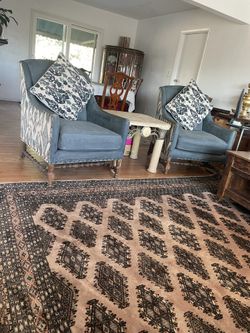 Two Unique Accent Chairs And Unique Marble Table Bought Each For $1250 So Two $2500 Table Was For $500 Now I Want To Sell For Only 