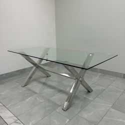Rectangle Glass Dining Table 