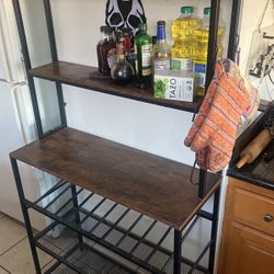 Kitchen Shelf w/ Wine Rack.