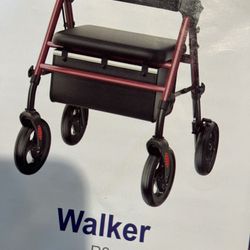 Rollator Walker With 8 Inch Wheels, Seat Height 20-23 Inches