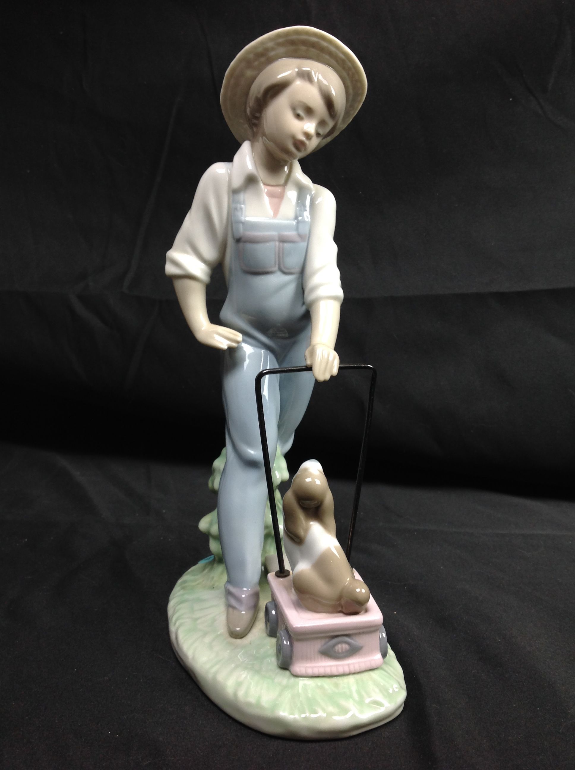 Lladro Saturday's Figurine Boy & Puppy Dog MINT