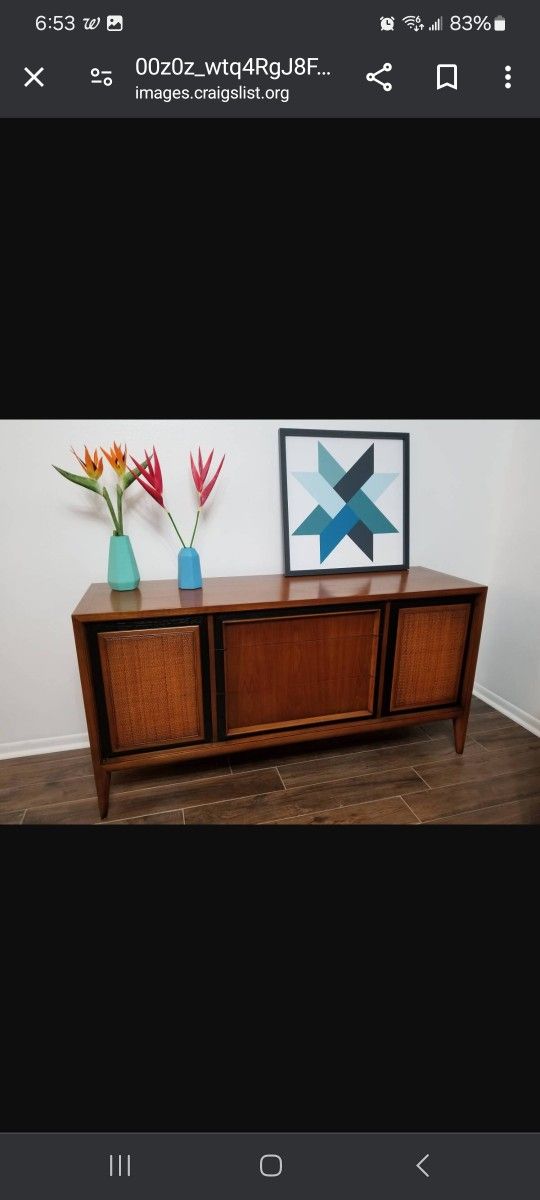 Mid Century MCM Vintage Cane Sideboard Credenza by Century Furniture PRICE REDUCED!!!