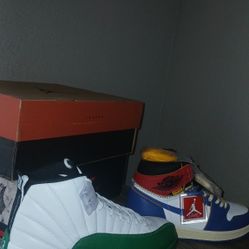 Brand New Jordan 12 Bucks And Jordan 1 Union