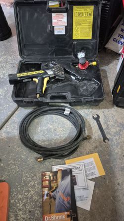 Shrinkfast 998 Heat Shrink Propane Gun Complete Kit Hose Regulator Case USA