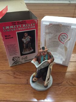 Clown Wall street figurine/Emmett Kelly circus collection