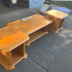 Coffee Table With 2 End Tables 