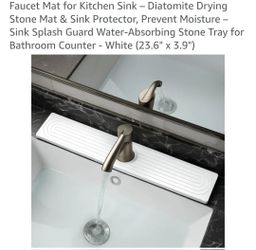 Faucet Mat For Kitchen Sink (30 X 4 In)