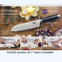 Princess House.  Cuchillo Santoku De 7” Nuevo En Su Caja 