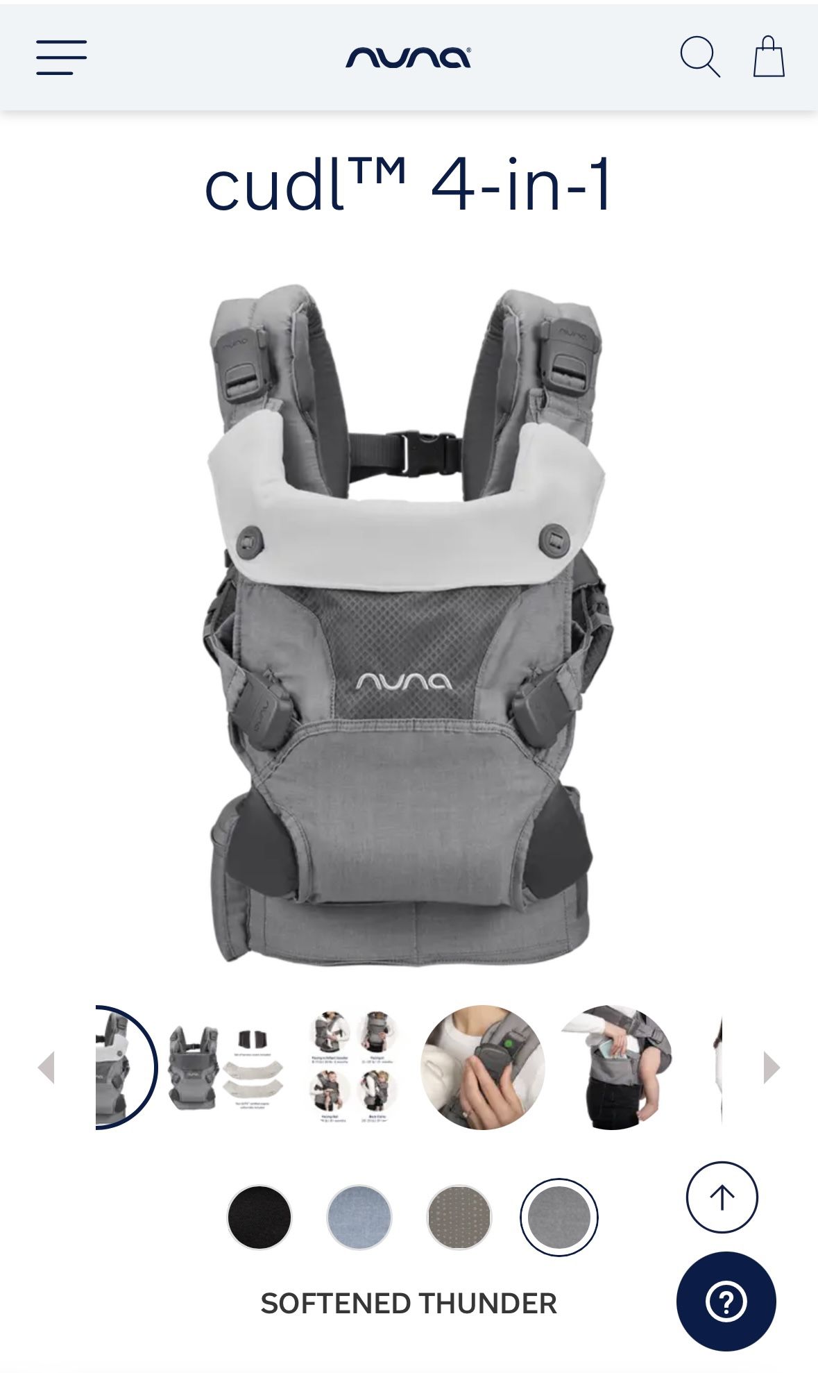 NUNA CUDL 4 in 1 BABY CARRIER