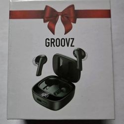 GROOVZ Wireless Earbuds with LED Charging Case Priced to Sell