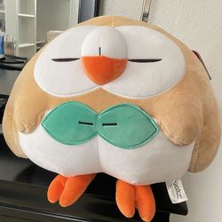 Jazwares Pokemon Sleeping Rowlet 18 Inch Plush