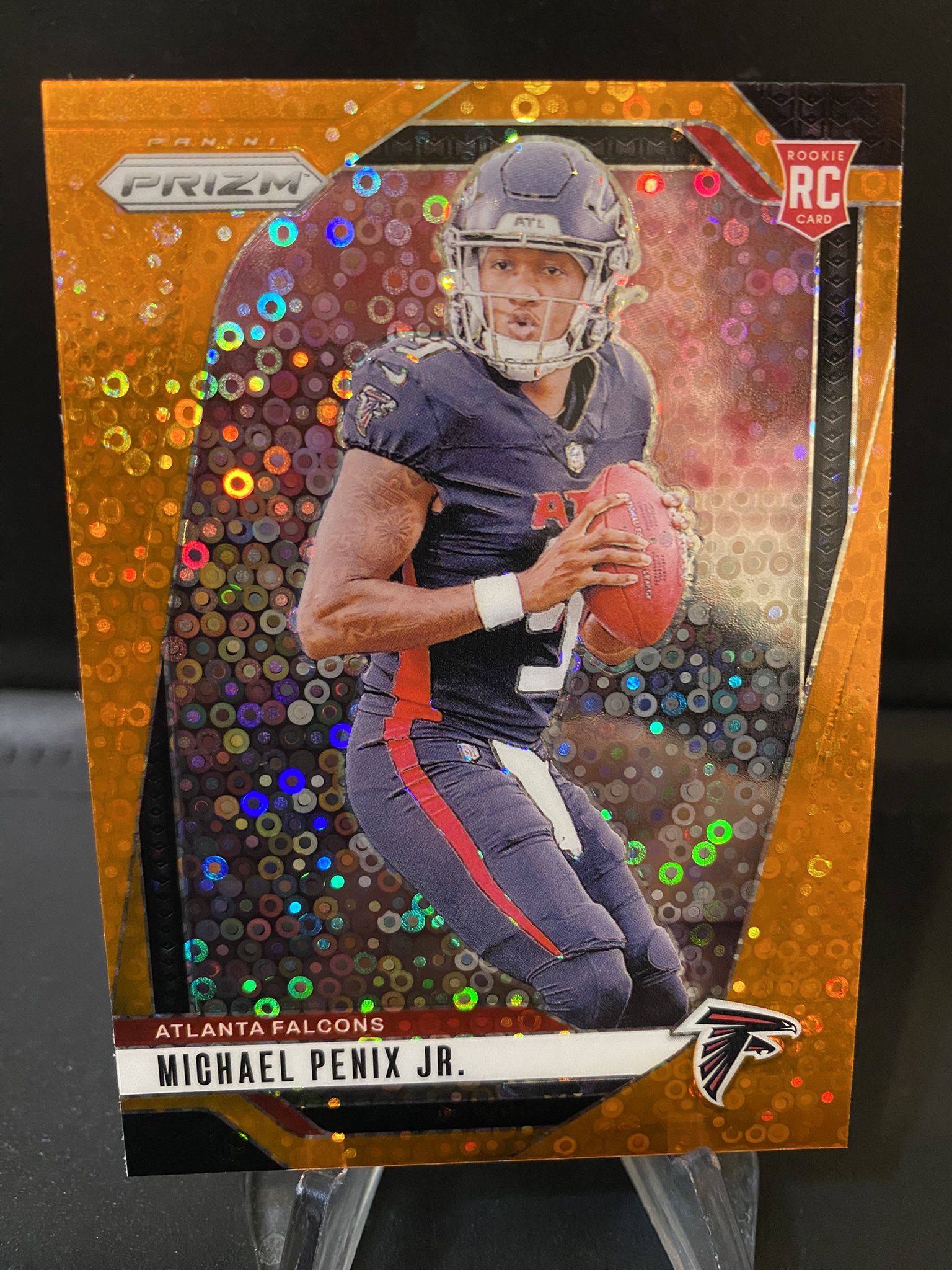 Michael Penix Jr Panini Prizm Orange Disco Prizm RC