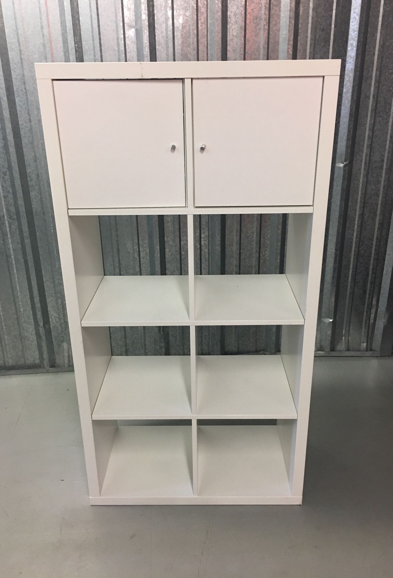 6 Open Shelves and 2 Door Cupboard, Large Floor Cabinet