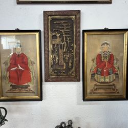 Two Asian Ancestral Paintings 