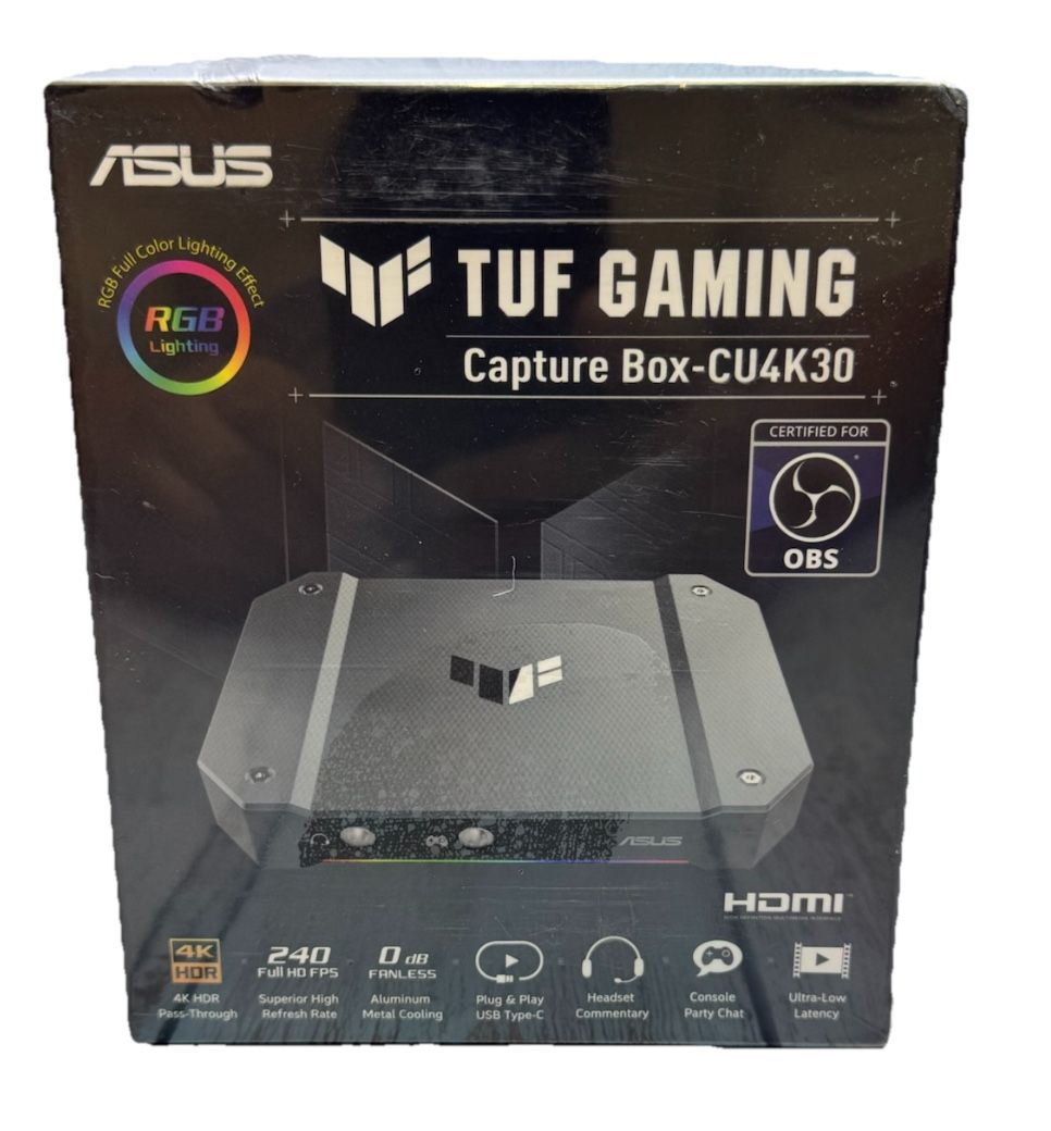 ASUS TUF Gaming Video Capture Card(CU4K30) 4K/2K/1080p120, Near-Zero Latency, HD