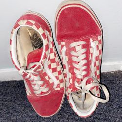 red checkered vans size 8 women’s, 6.5 men’s 