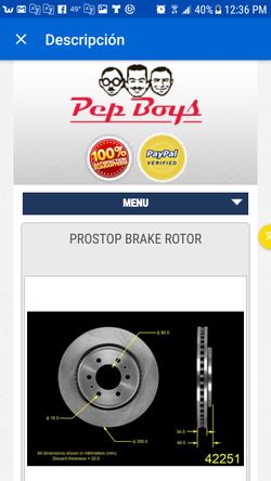 Juego de brekas y discos de enfrente 2007 Ford Expedition 5.4l