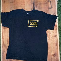 Glock Graphic T Shirt Black - size Large Front & Back Print