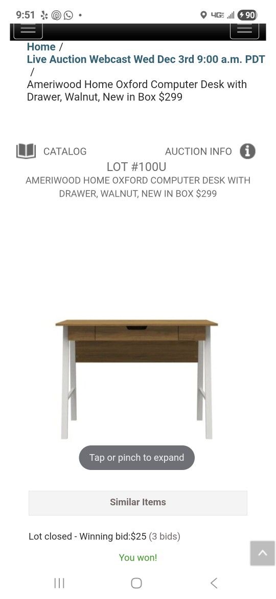 New 2 Desk $40.00 Each, Ottoman $80.00 And Area Rug  $60.00