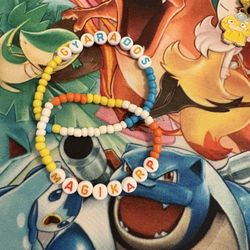 Pokémon Magikarp and Gyarados Beaded Handmade Boho Seed Name Bracelets