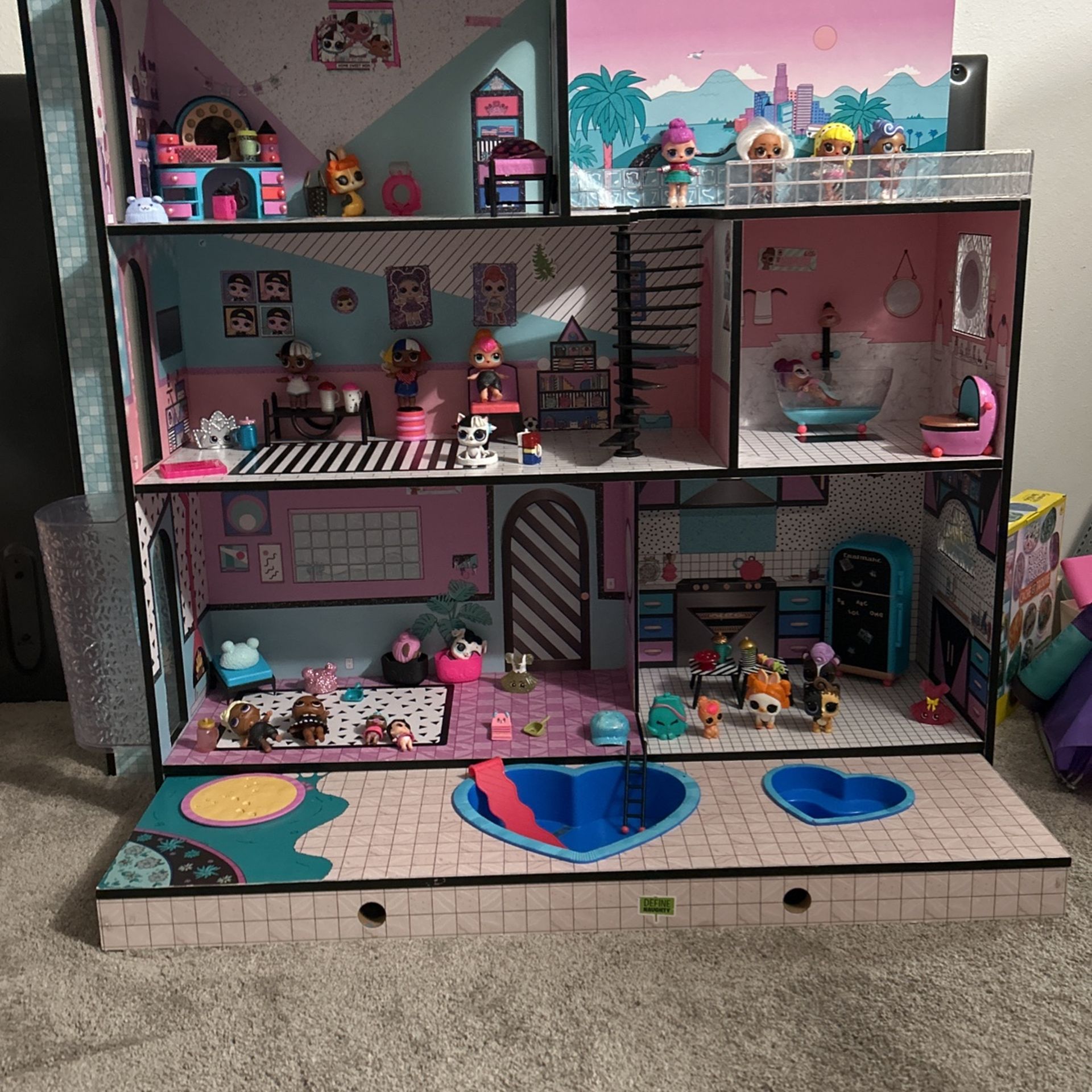 LOL Dollhouse And Misc Dolls And Accessories
