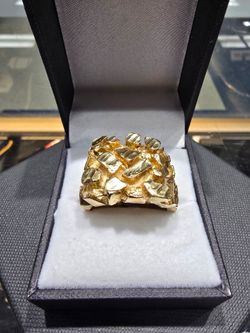 Gold Nugget Style Statement Ring