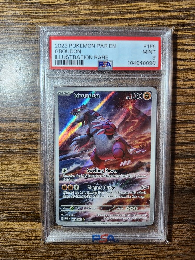 PSA 9 Groudon Illustration Rare – 2023 Pokémon Paradox...