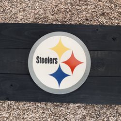 Real Wood Steelers Sign