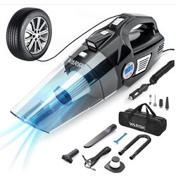 New  4-in-1 Car Vacuum Cleaner, Tire Inflator Portable Air Compressor 