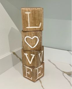 Decorative love blocks