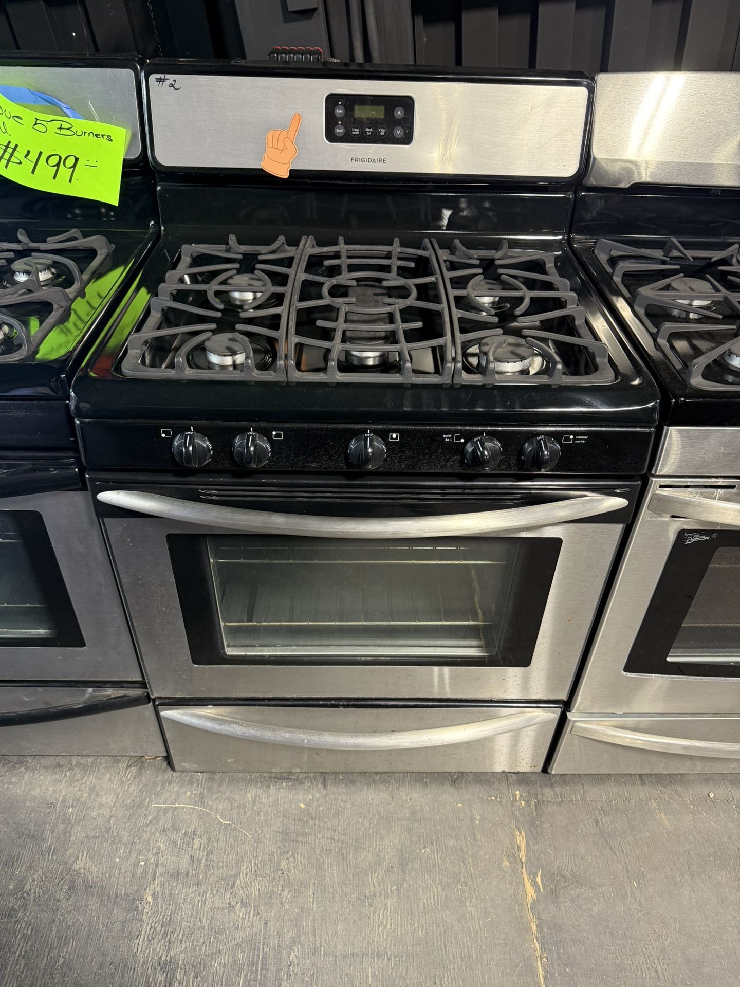 Frigidaire Stainless steel 5 burner range stove