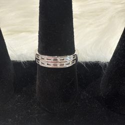 925 Silver Elegant Men’s Wedding Band Ring 