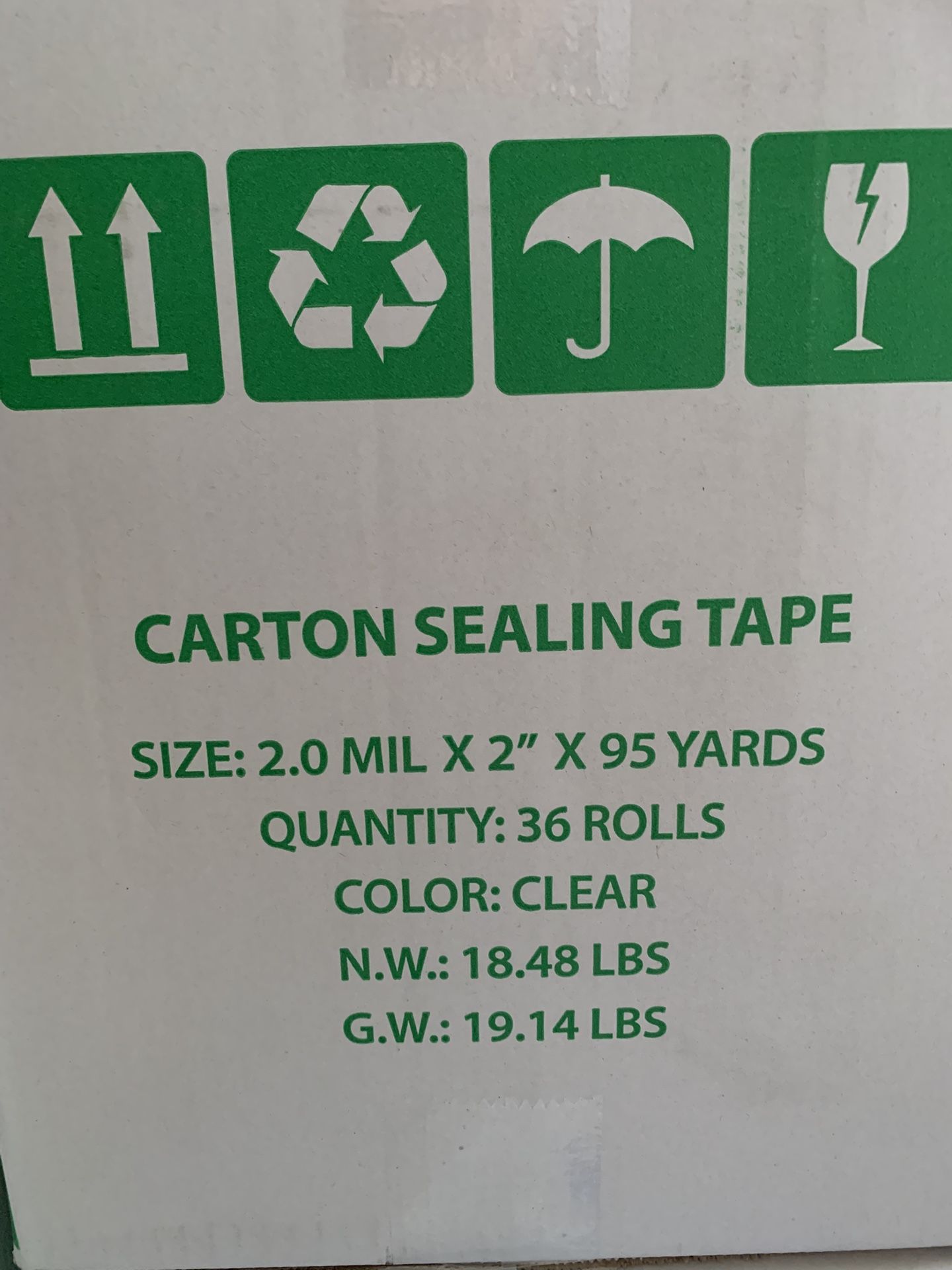 2in Clear Tape Delivery Available